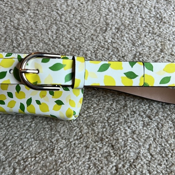 Kate Spade Lemon belt bag gabby pack yellow white purse zipper lemons - Picture 7 of 11